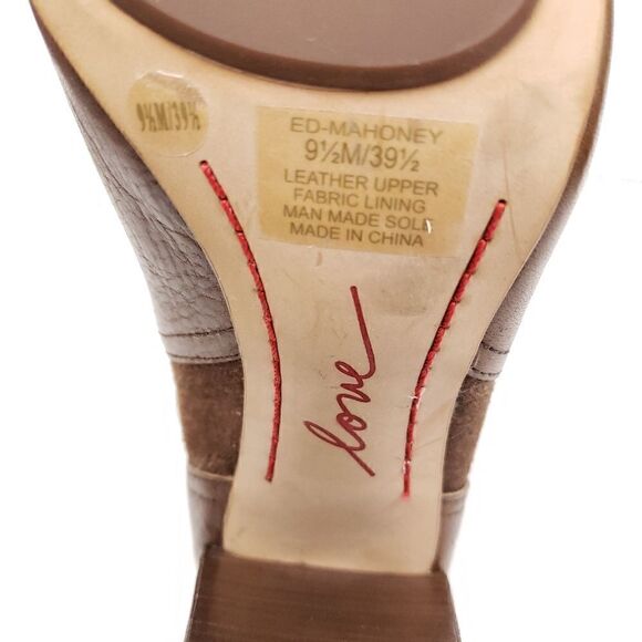 Ellen DeGeneres brown leather Mahoney booties 9.5 - Picture 7 of 8